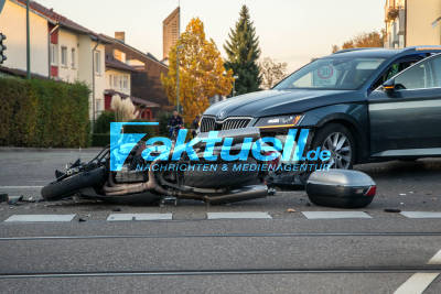 Verkehrsunfall mit schwer verletztem Motorradfahrer