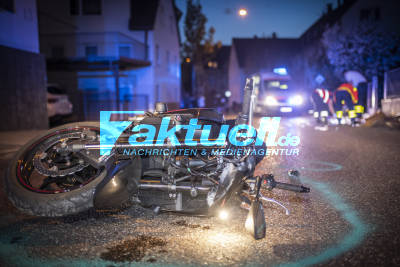 2 Schwerverletzte bei Motorradunfall in Fellbach - Hubschrauber im Einsatz - Ein Beteiligter in Lebensgefahr