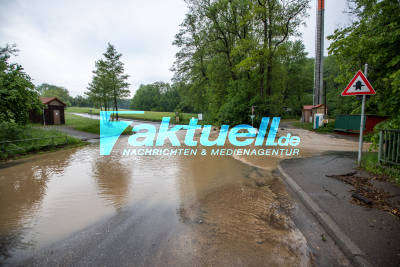 Überflutung und Hagel in Stuttgart-Riedenberg