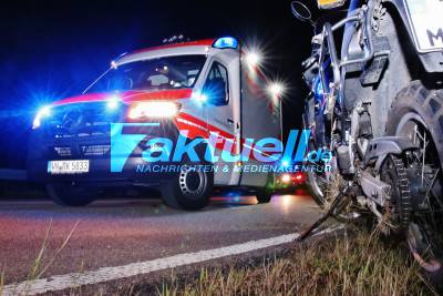 Haubersbronn: Motorradfahrer fliegt aus Kurve und wird schwerst Verletzt