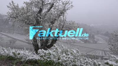 Schneesturm und Kälteeinbruch durch arktische Polarluft an Ostermontag - Impressionen vom verschneiten Stuttgarter Rotenberg und Grabkapelle
