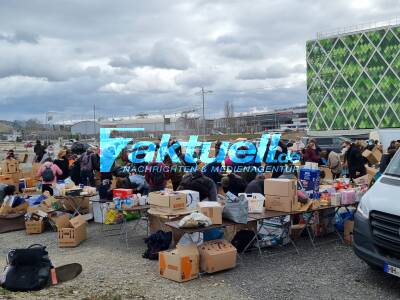 Hilfslieferung in die Ukraine startet ab Stuttgart - Lebensmittel, Medikamente, Decken in Richtung Polnische Grenze