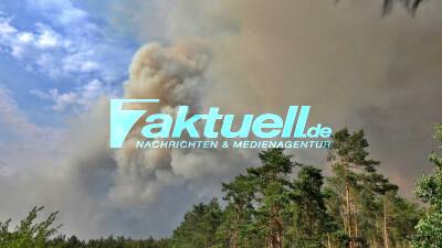 Waldbrand bei Beelitz-Heilstätten - Massive Rauchentwicklung von der Autobahn zu sehen