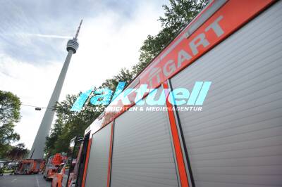 Feuerwehreinsatz wegen Schreinerarbeiten am Fernsehturm