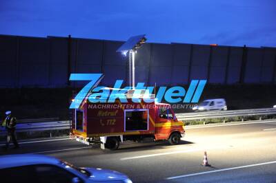 Folgenschwerer Verkehrsunfall auf der A 8 - Ersthelfer durch Luft geschleudert