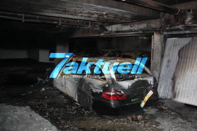 Tiefgaragenbrand in Kirchheim: Die ausgebrannten Autos in der Garage