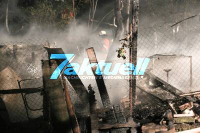Gartenhausbrand an der B 10