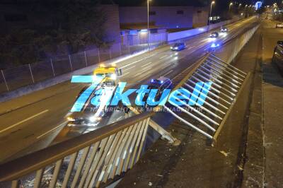 Fahranfänger stürzt mit BMW 6m hohe Brücke hinunter