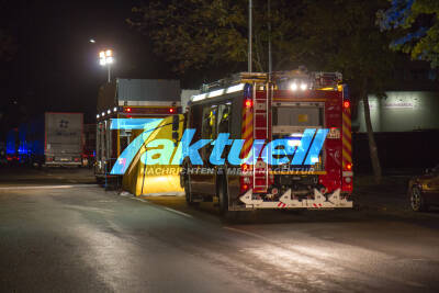 Gefahrgutunfall –beim Beladen eines LKW wurde ein 200ltr. Fass mit Gefahrgut beschädigt