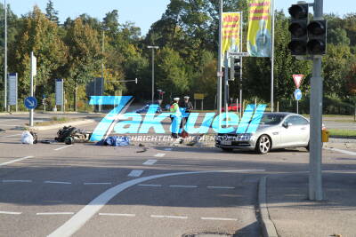 Tödlicher Motorradunfall in Bietigheim-Bissingen zwischen Pkw und Motorrad