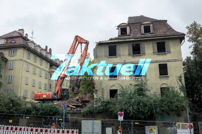 Abriss von dem enteigneten Haus in der Sängerstraße