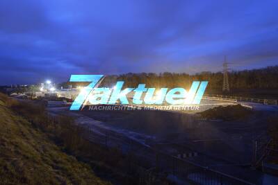 Fildertunnelbaustelle am Fasanenhof bei Nacht