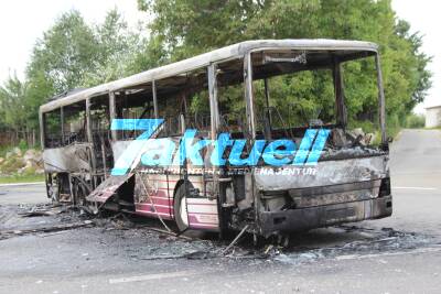 Schulbus brennt lichterloh – 30 Schüler entkommen den Flammen
