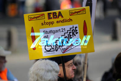 S21-Gegner-Demo in Bonn Motto: „Die Schiene ist das Ziel“