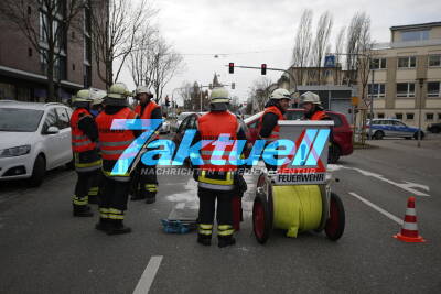 Verkehrsunfall mit verletzter Person in Fellbach. Update - Bilder.