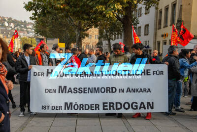 BIldupdate: Demo-Umzug - Demonstration von Kurden und Türken zu den Terroranschlägen in Ankara