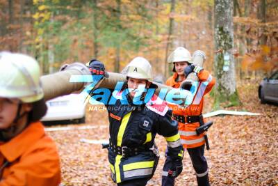 Brand auf dem Rosenstein - Feuerwehren trainieren für den Ernstfall