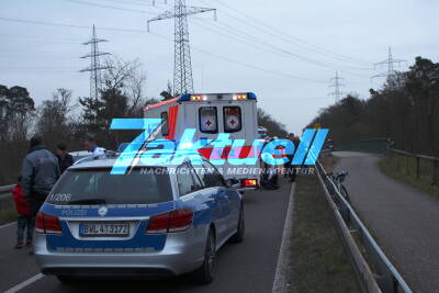 Verkehrsunfall zwischen Pkw und Krad bei Hambrücken