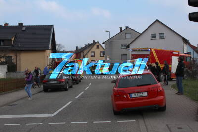 Brand eines Anbaus / Schuppens in Pfinztal