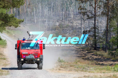 Waldbrand in Jüterbog breitet sich auf 150 Hektar aus - Beklemmende Bilder: verkohlter Waldboden, der noch qualmt