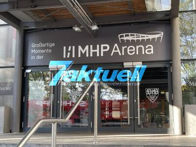 MHP Arena heisst nun auch offziell so - jedoch bleibt Stadionfront vorerst ohne Buchstaben - Erstes Spiel am Samstag Update: Schrift auch an Stadionfront