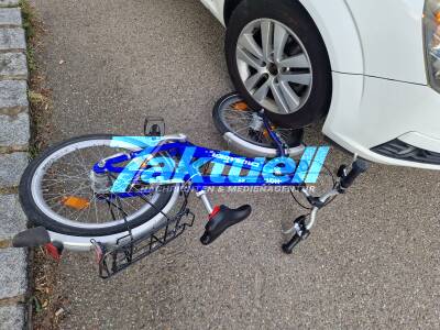 Verkehrsunfall zwischen PKW und Fahrrad - 8 Jähriger leicht verletzt 