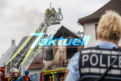 Urbach: Gebäudebrand eines Einfamilienhauses