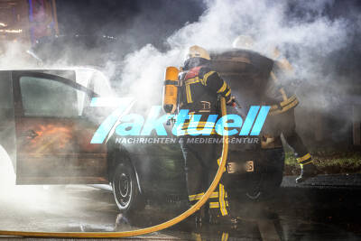 Fahrzeugbrand auf dem B14 Parkplatz Korber Kopf