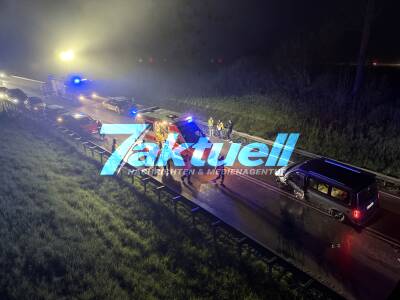 Schwerer Nebel-Crash auf B312 im Kurvenbereich mit Schwerverletzten - Nebel mit geringen Sichtweiten