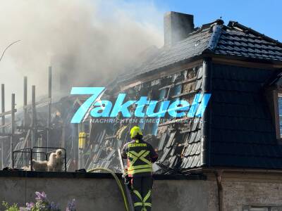 Dutzende Hunde und Katzen aus brennenden Haus gerettet - Dachstuhlbrand fordert zwei Verletzte (Flammen OnTape) Exklusiv Veterinärin im O-Ton